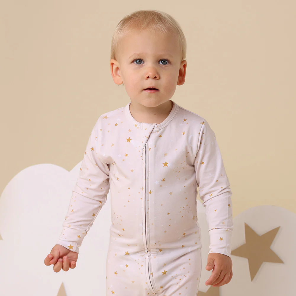 Stardust Organic Snuggle Sleepsuit Zip Footie - Image 6