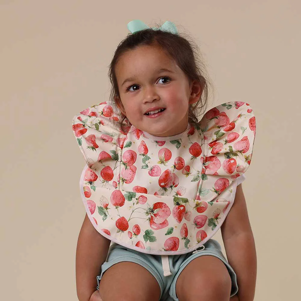 Strawberry Frill Snuggle Bib - Image 3