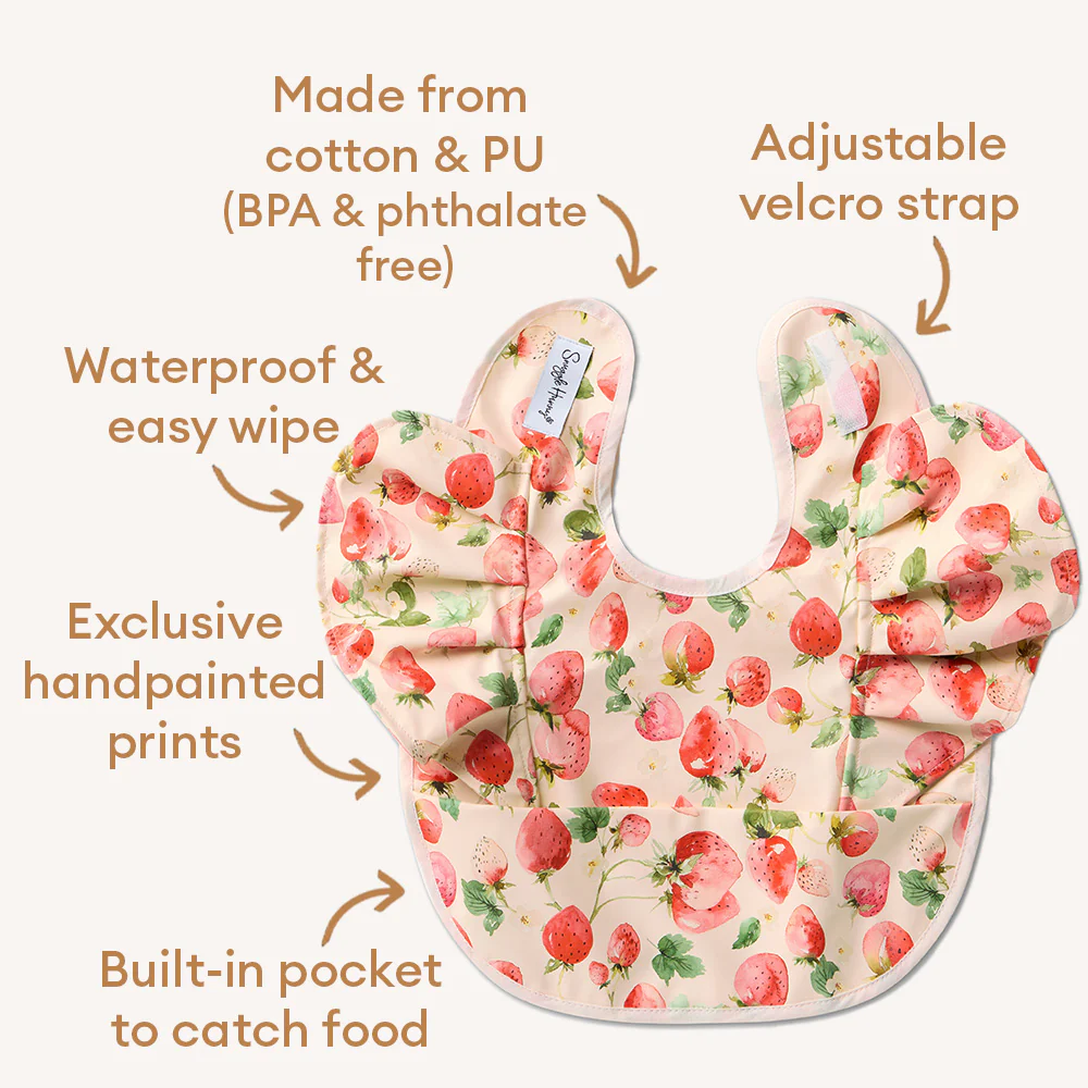 Strawberry Frill Snuggle Bib - Image 4