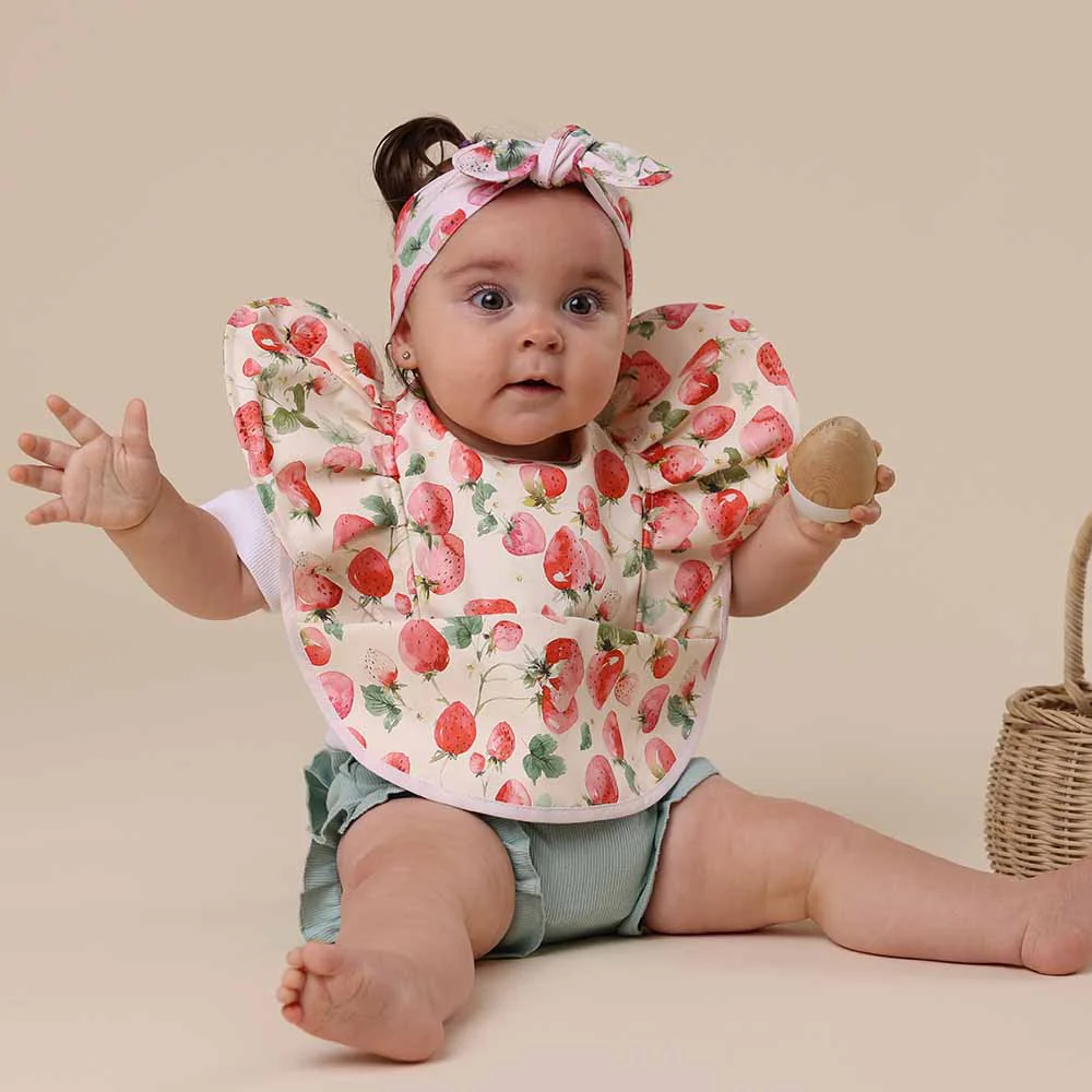 Strawberry Frill Snuggle Bib - Image 6