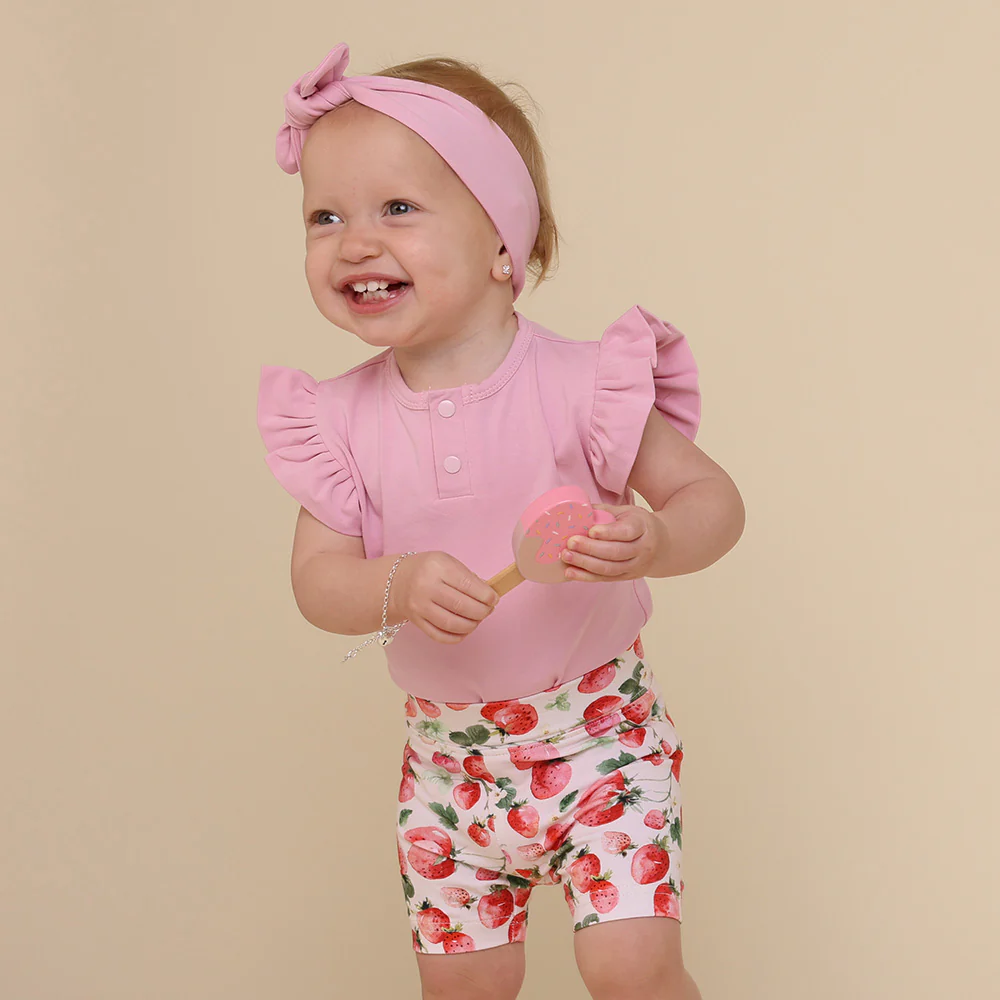 Strawberry Organic Bike Shorts - Image 4