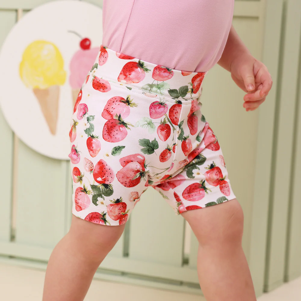 Strawberry Organic Bike Shorts - Image 6