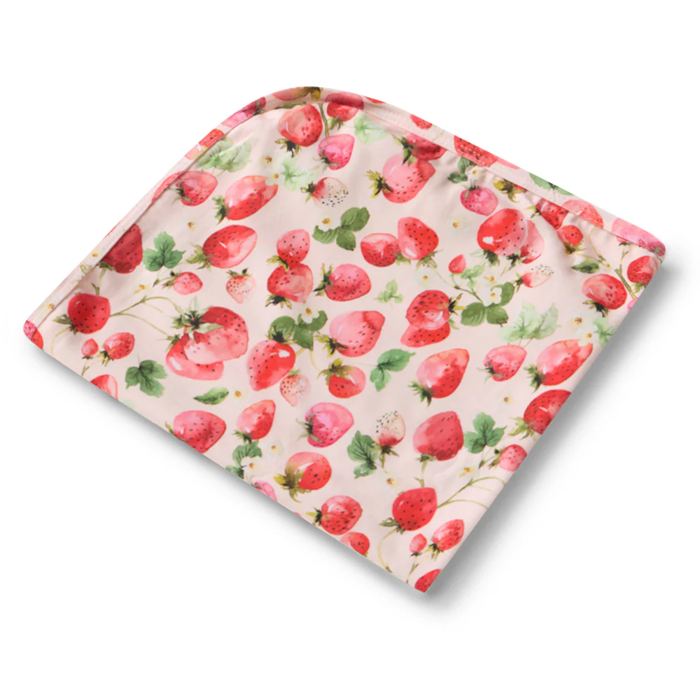 Strawberry Organic Jersey Wrap & Topknot Set - Image 4