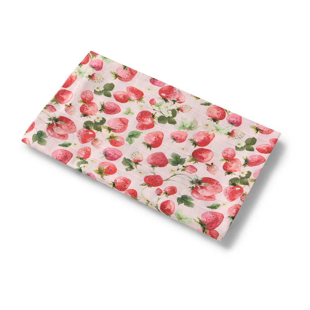 Strawberry Organic Muslin Wrap - Image 2
