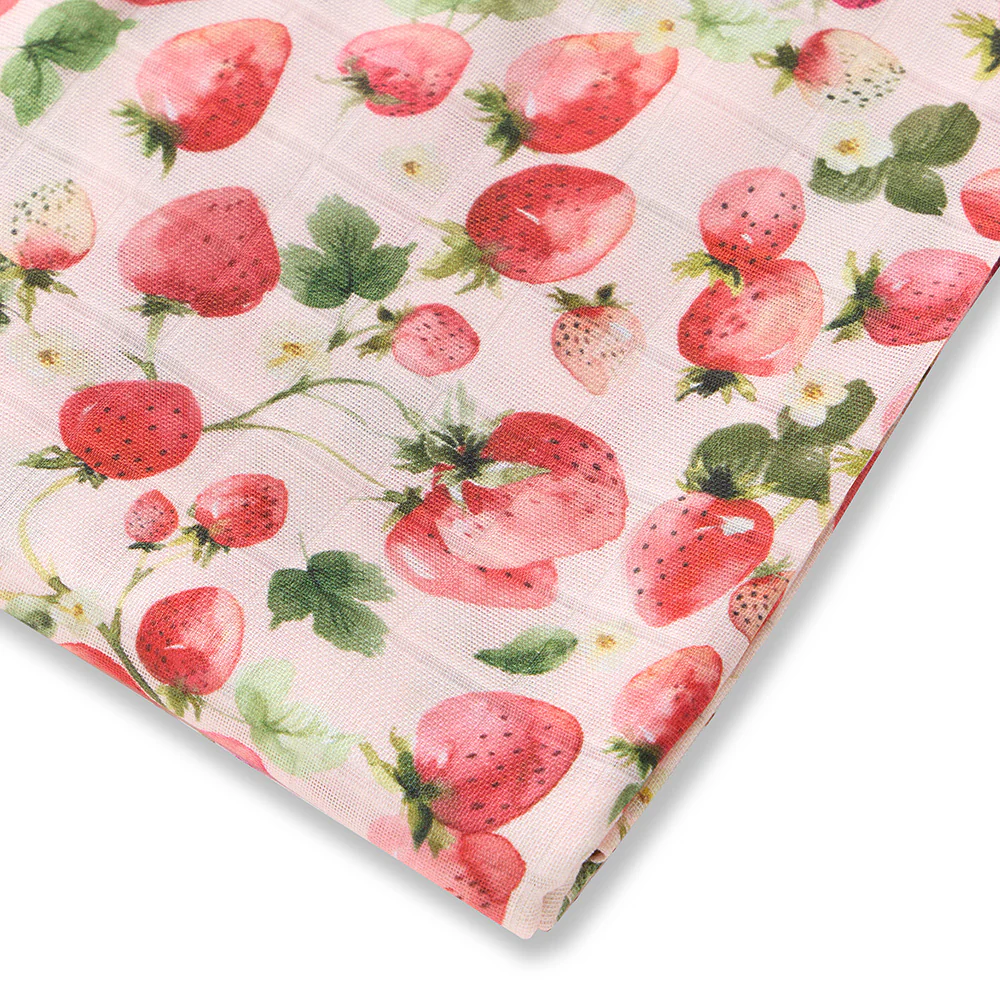 Strawberry Organic Muslin Wrap - Image 4
