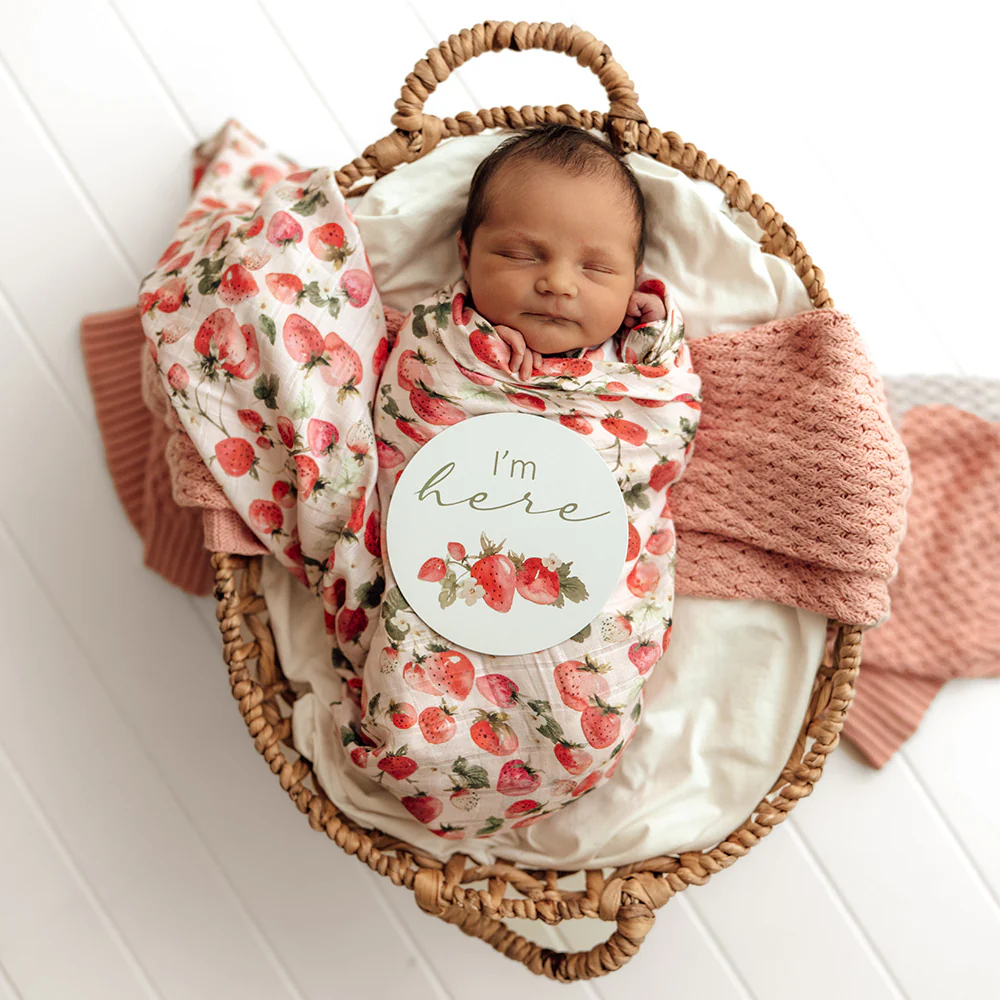Strawberry Organic Muslin Wrap - Image 6