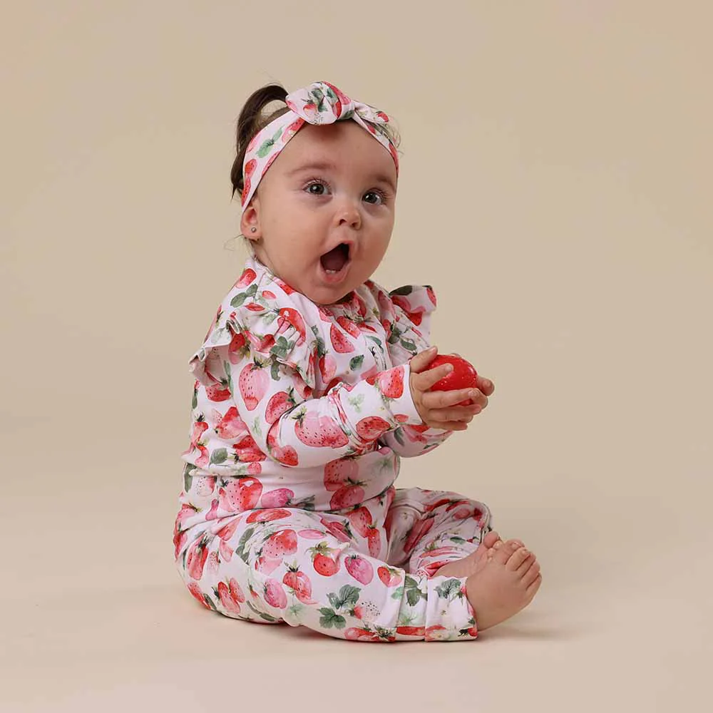 Strawberry Organic Snugglesuit Convertible Romper - Image 6