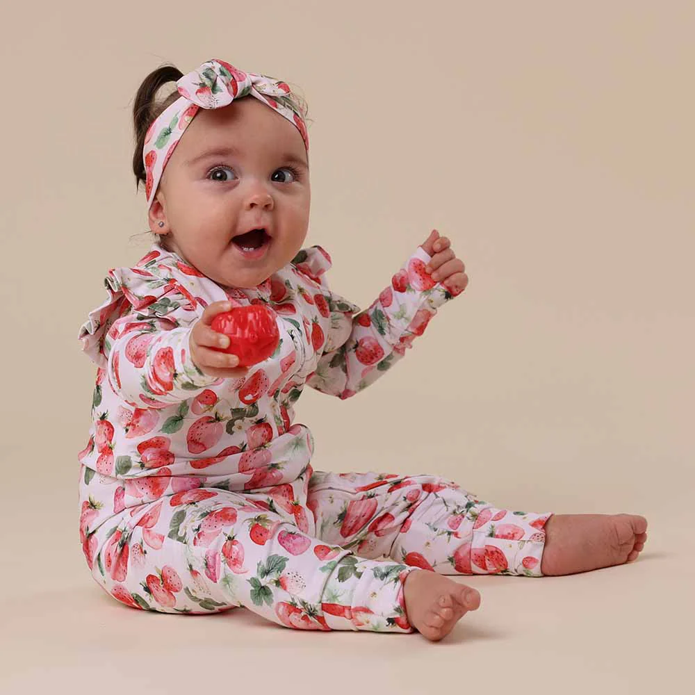 Strawberry Organic Snugglesuit Convertible Romper - Image 8