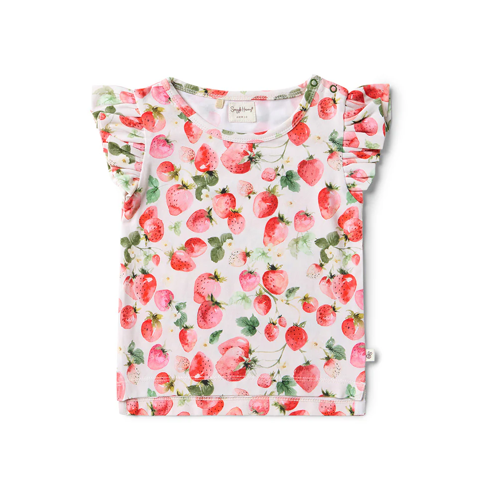 Strawberry Organic T-Shirt with Frill - Image 2