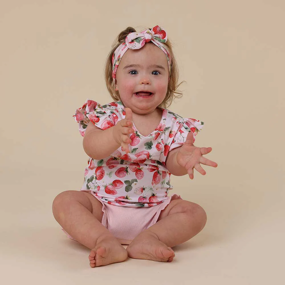 Strawberry Organic T-Shirt with Frill - Image 3