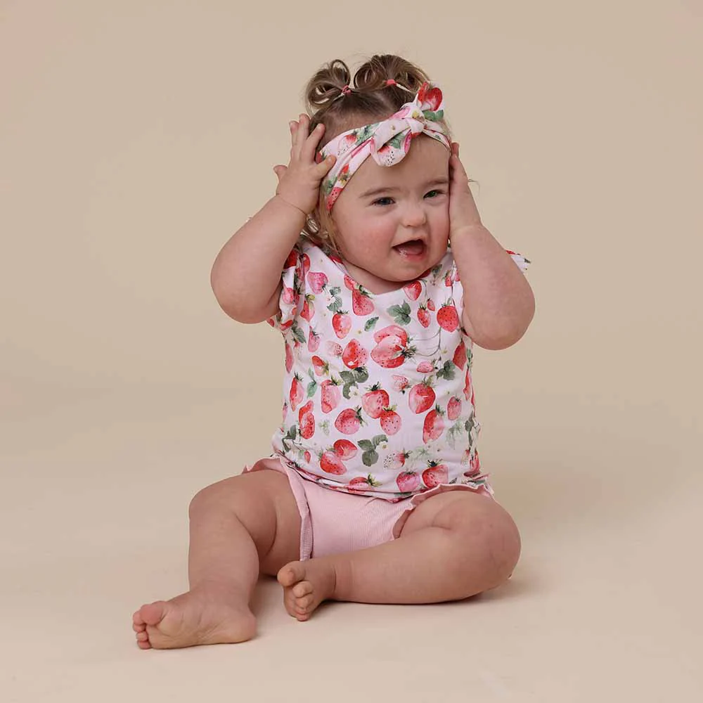 Strawberry Organic T-Shirt with Frill - Image 5
