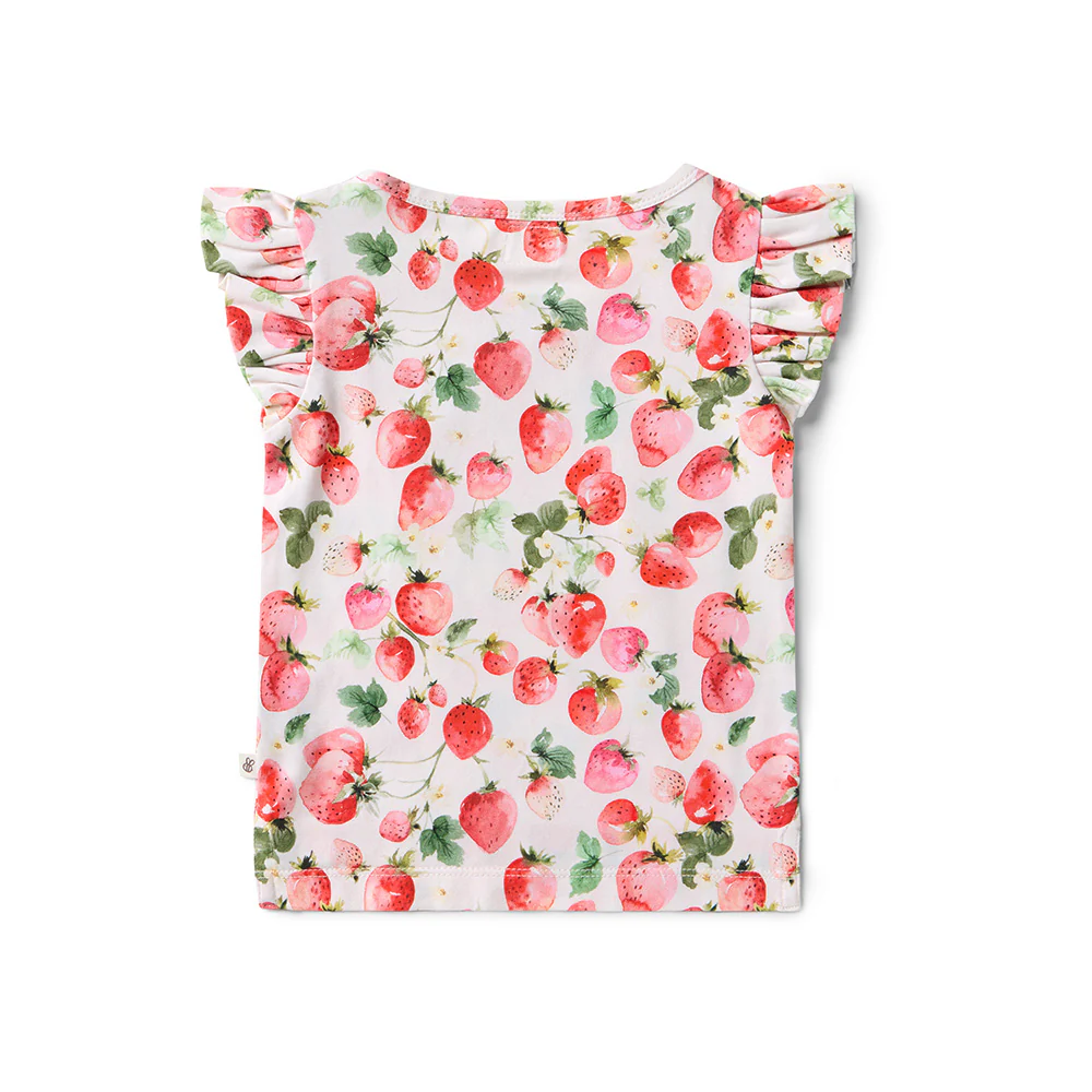 Strawberry Organic T-Shirt with Frill - Image 6
