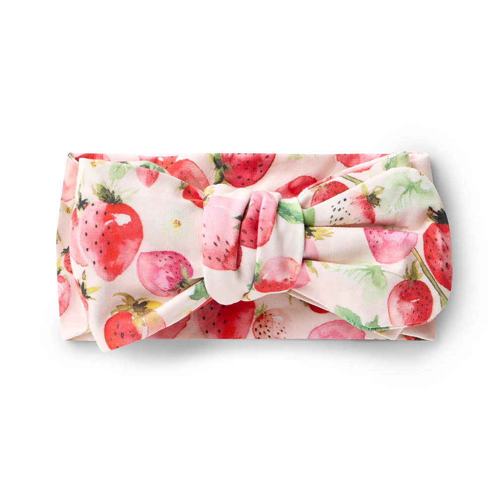 Strawberry Organic Oversized Bow - Image 2