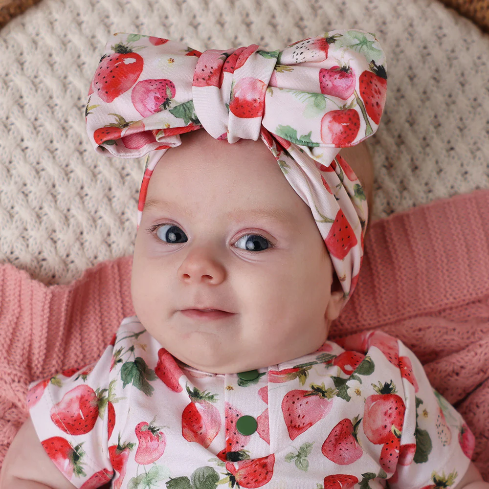 Strawberry Organic Oversized Bow - Image 6