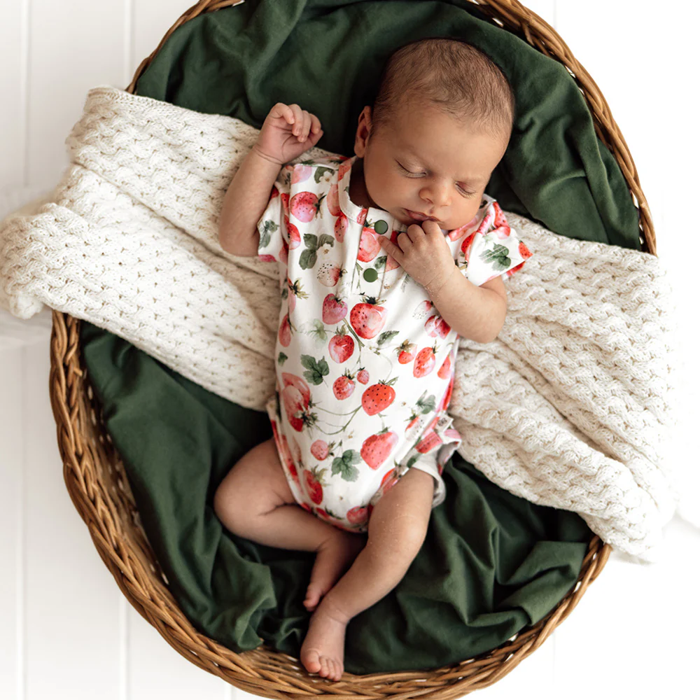 Strawberry Short Sleeve Organic Bodysuit - Image 10
