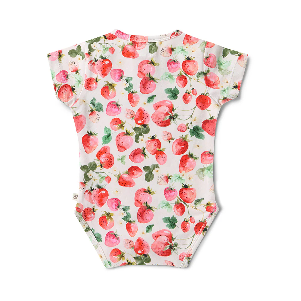 Strawberry Short Sleeve Organic Bodysuit - Image 11