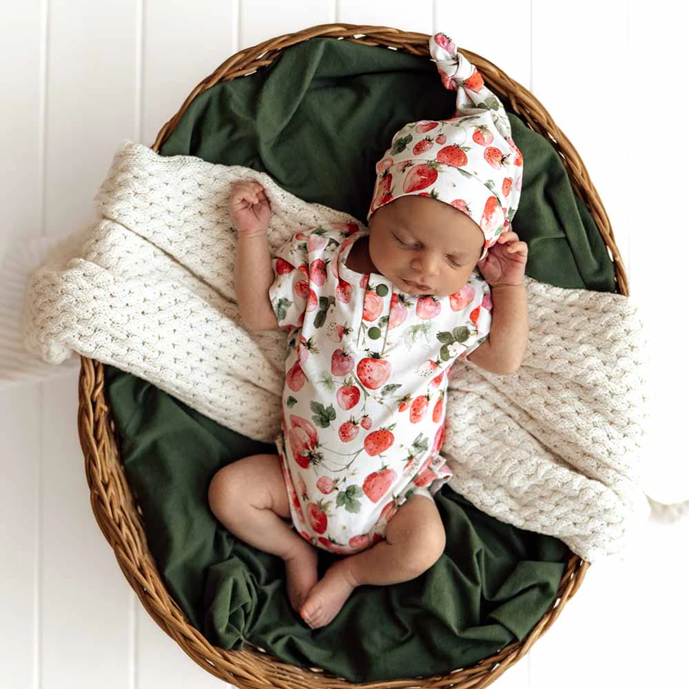 Strawberry Short Sleeve Organic Bodysuit - Image 14