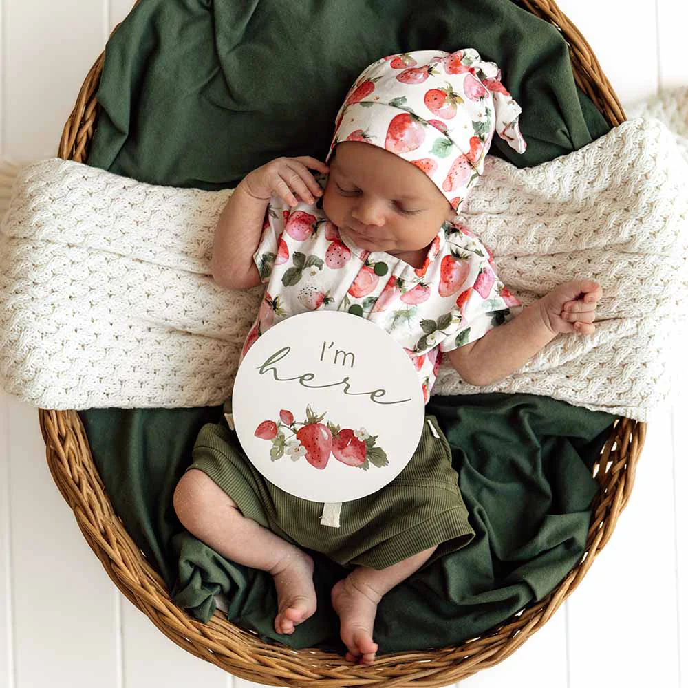 Strawberry Short Sleeve Organic Bodysuit - Image 6