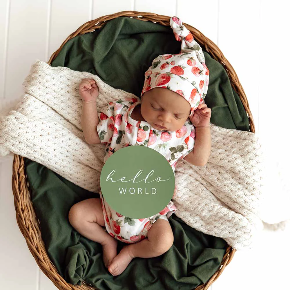 Strawberry Short Sleeve Organic Bodysuit - Image 8
