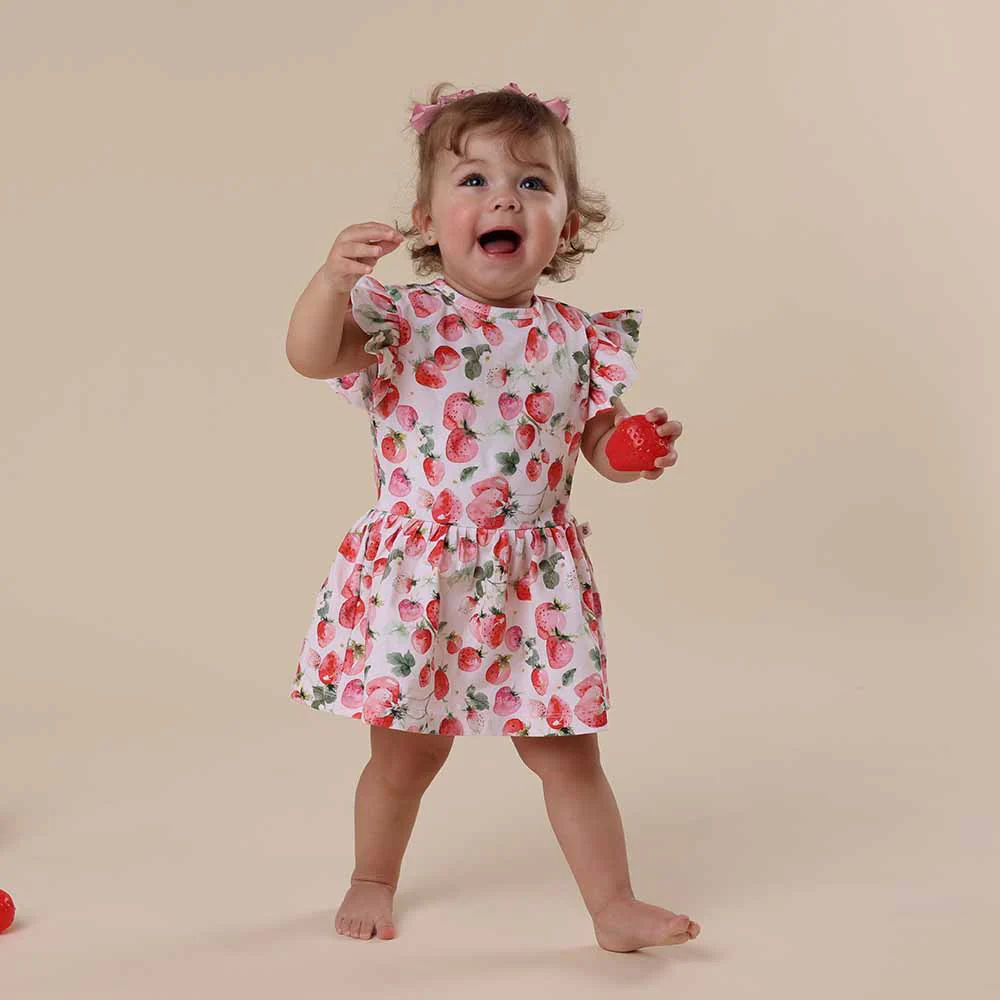 Strawberry Short Sleeve Organic Dress - Image 13