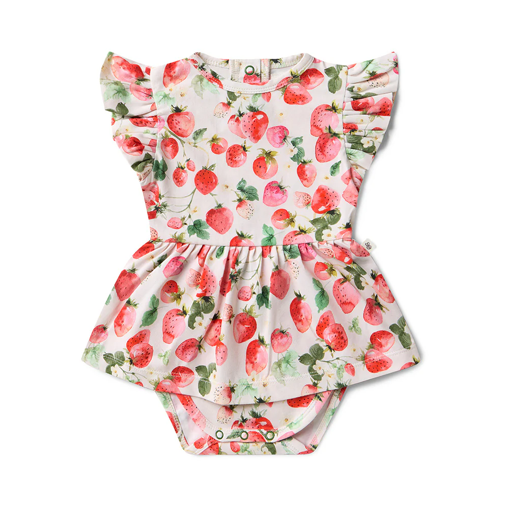 Strawberry Short Sleeve Organic Dress - Image 2
