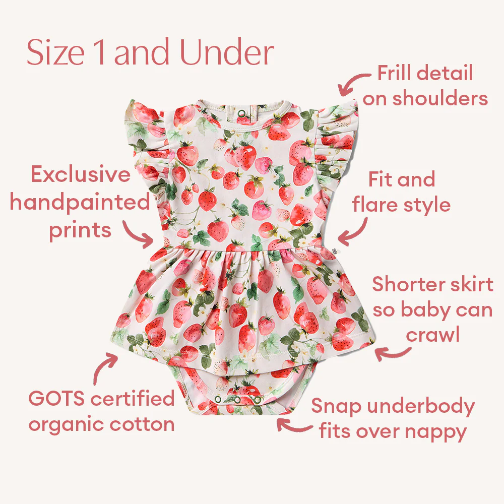 Strawberry Short Sleeve Organic Dress - Image 4
