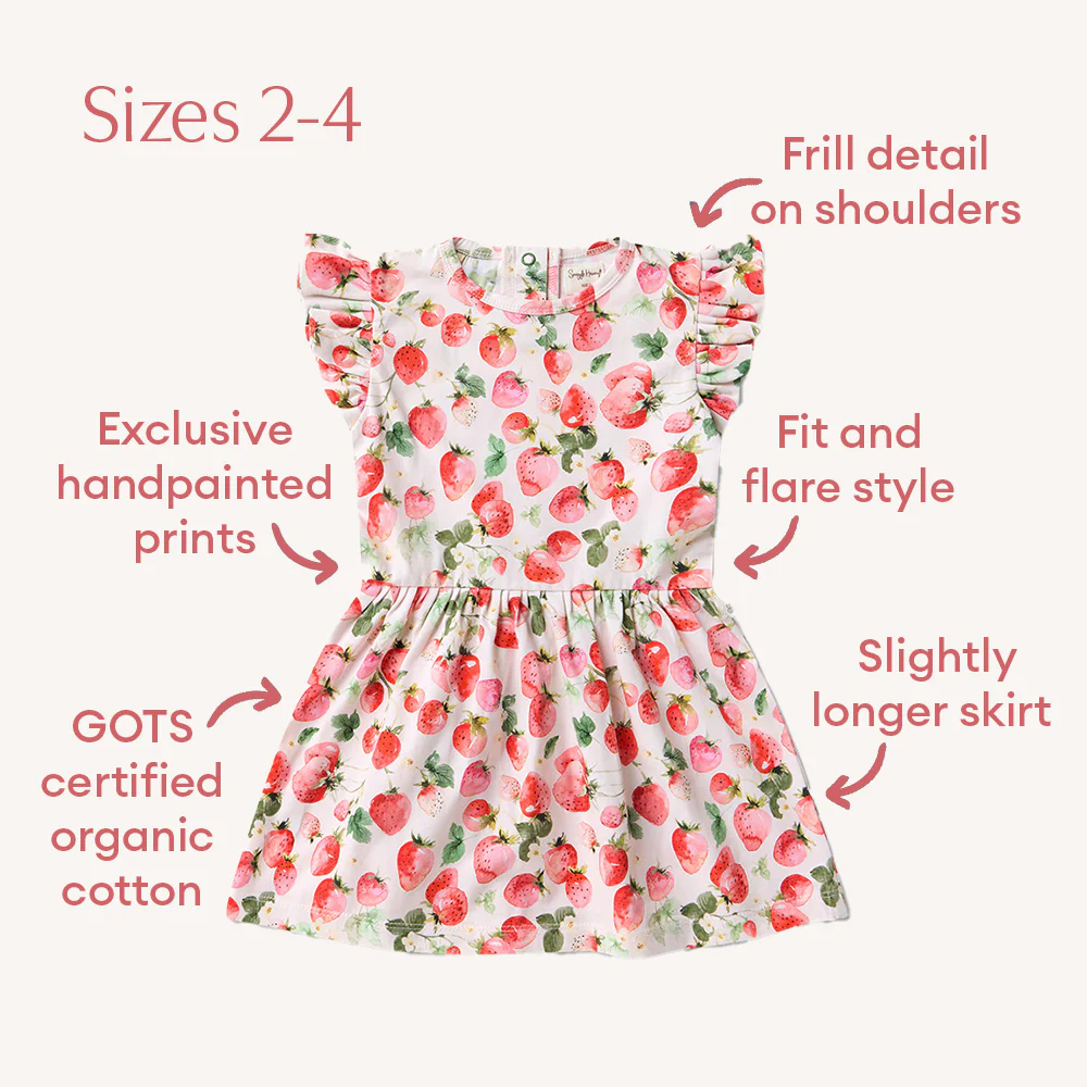 Strawberry Short Sleeve Organic Dress - Image 5