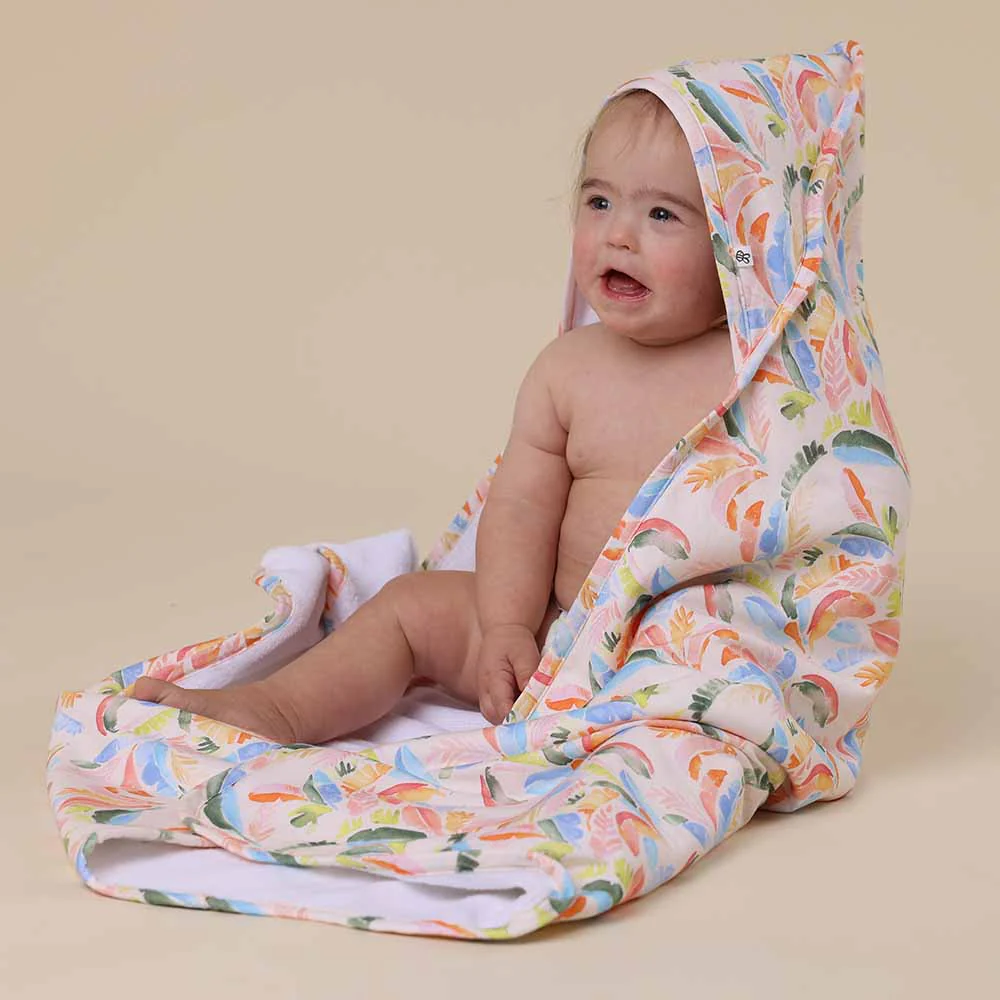 Summer Palm Organic Baby Towel & Wash Cloth Set - Image 4