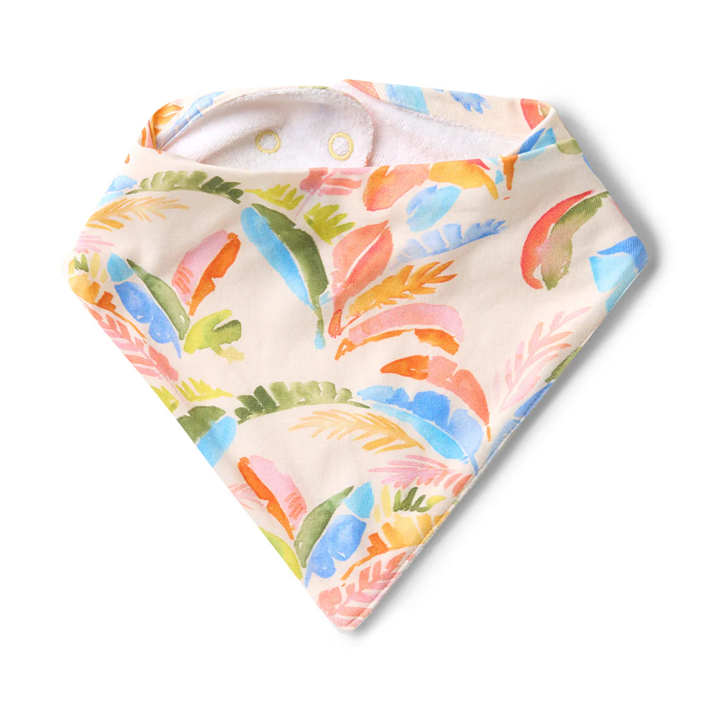 Summer Palm Organic Dribble Bib - Image 2