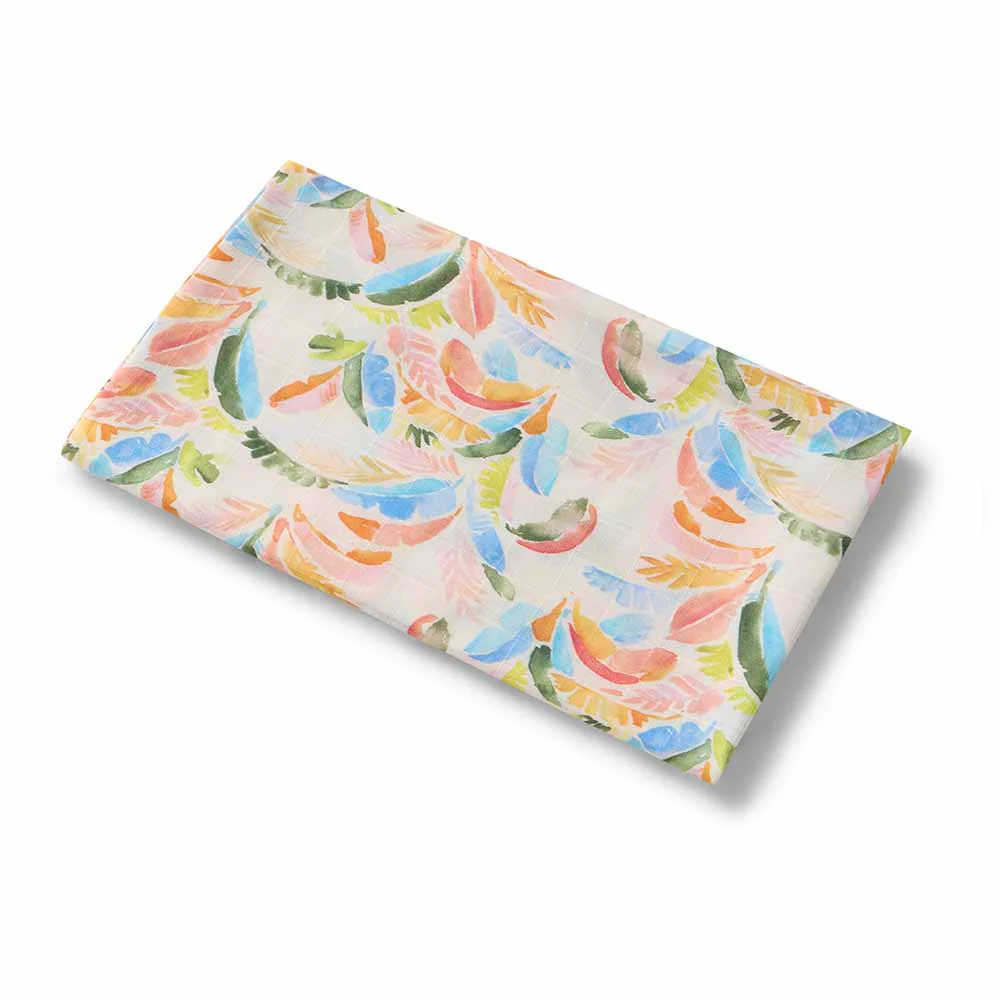 Summer Palm Organic Muslin Wrap - Image 2