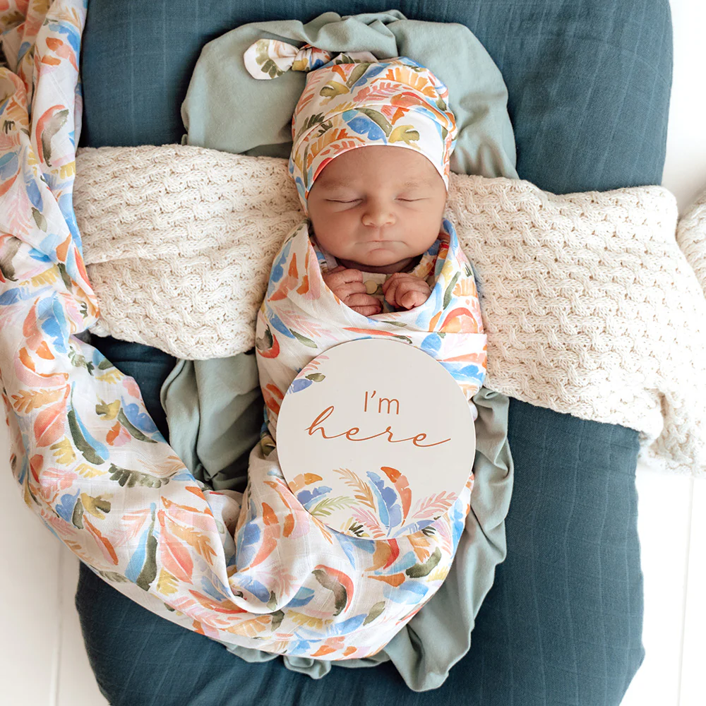 Summer Palm Organic Muslin Wrap - Image 4