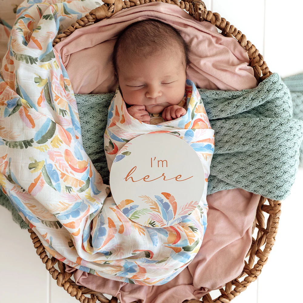 Summer Palm & Peach Reversible Milestone Cards - Image 4