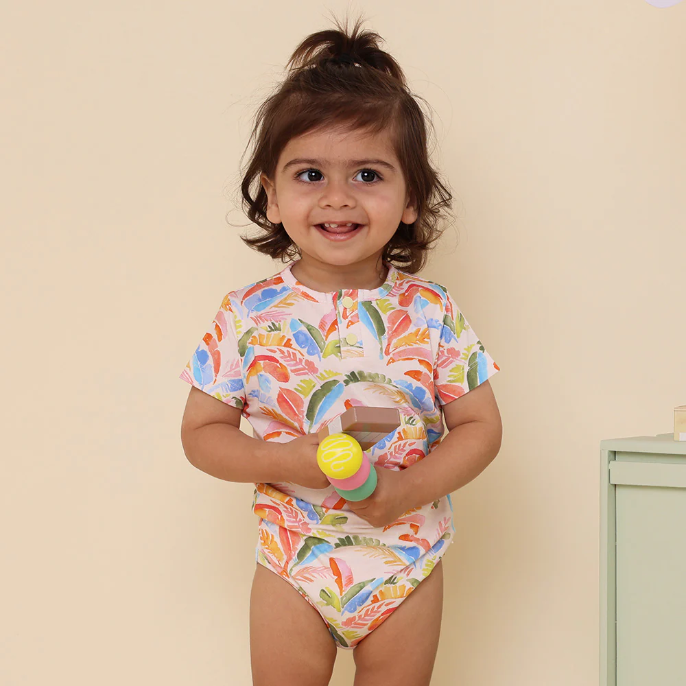 Summer Palm Short Sleeve Organic Bodysuit - Image 10