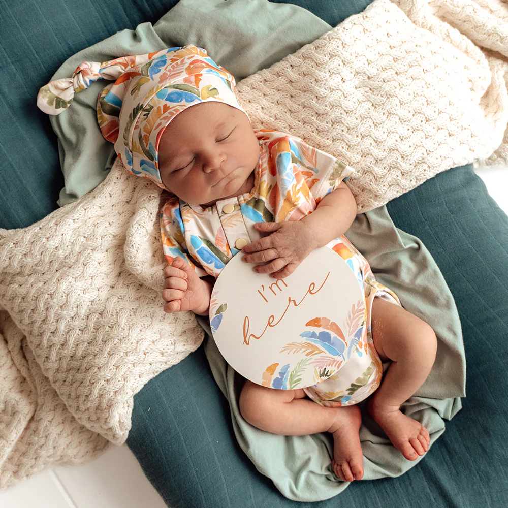Summer Palm Short Sleeve Organic Bodysuit - Image 11