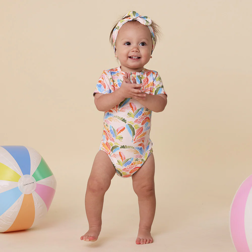 Summer Palm Short Sleeve Organic Bodysuit - Image 12