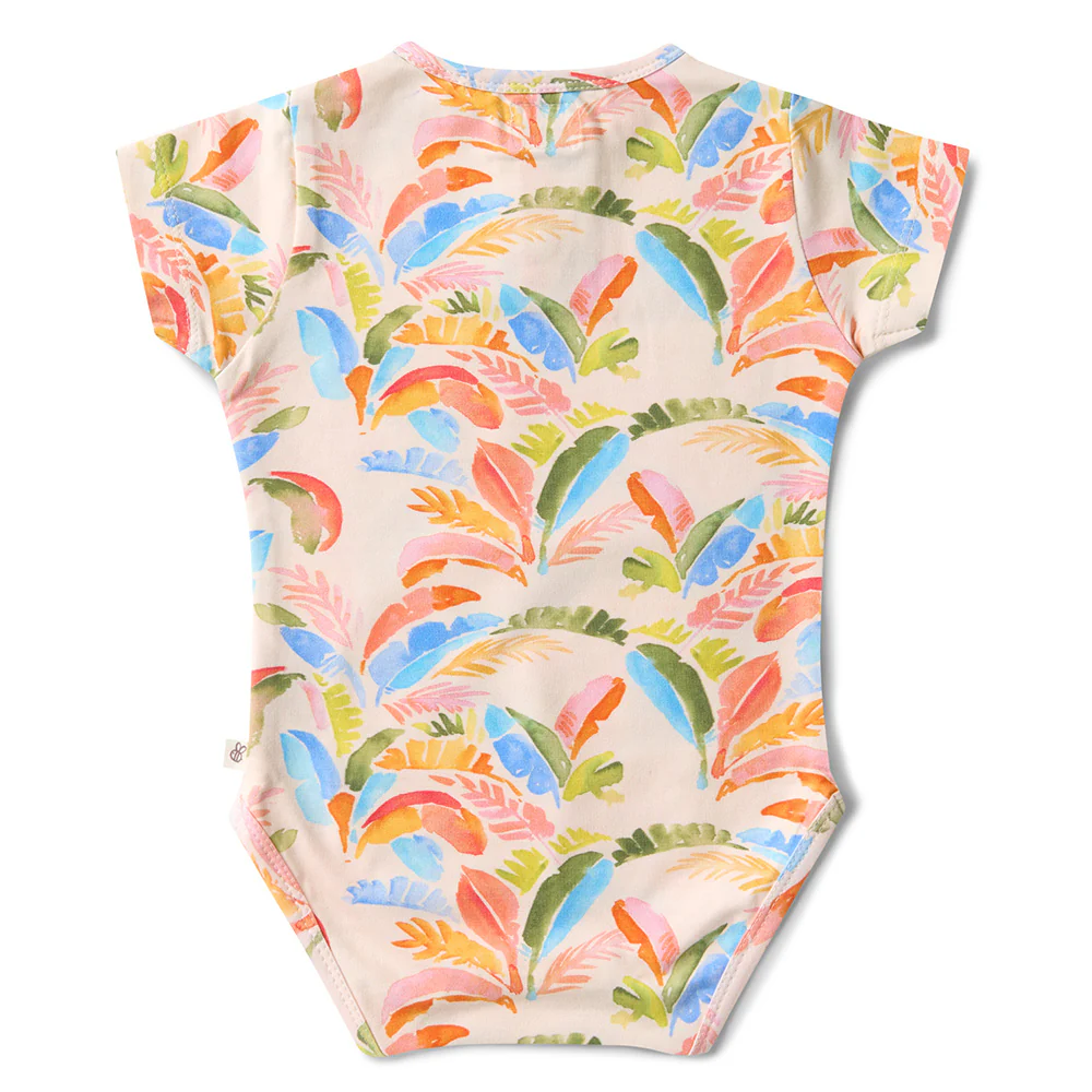 Summer Palm Short Sleeve Organic Bodysuit - Image 13