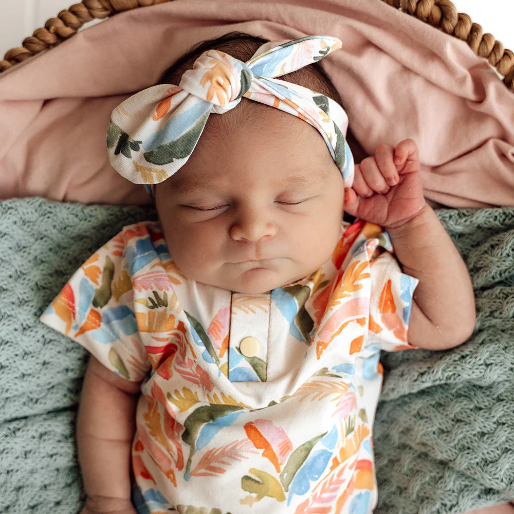 Summer Palm Short Sleeve Organic Bodysuit - Image 15