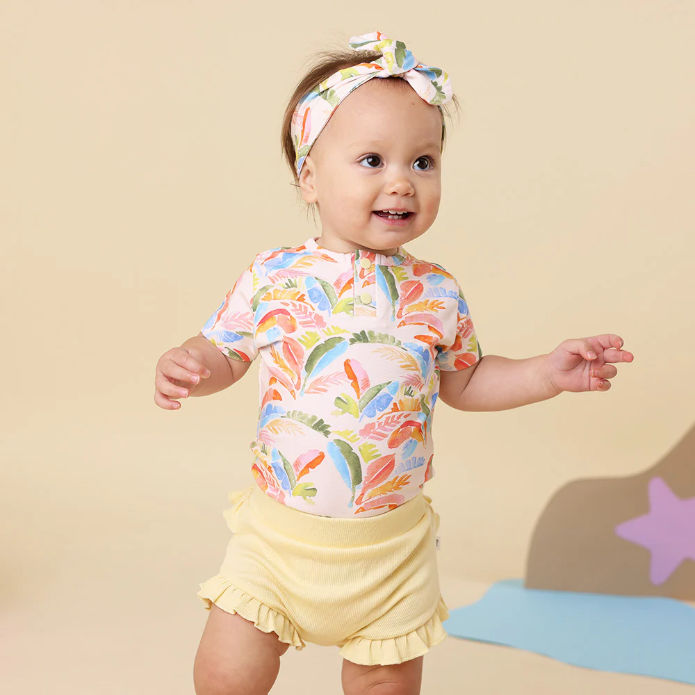 Summer Palm Short Sleeve Organic Bodysuit - Image 16