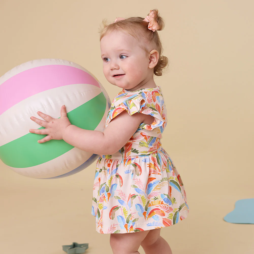 Summer Palm Short Sleeve Organic Dress - Image 10