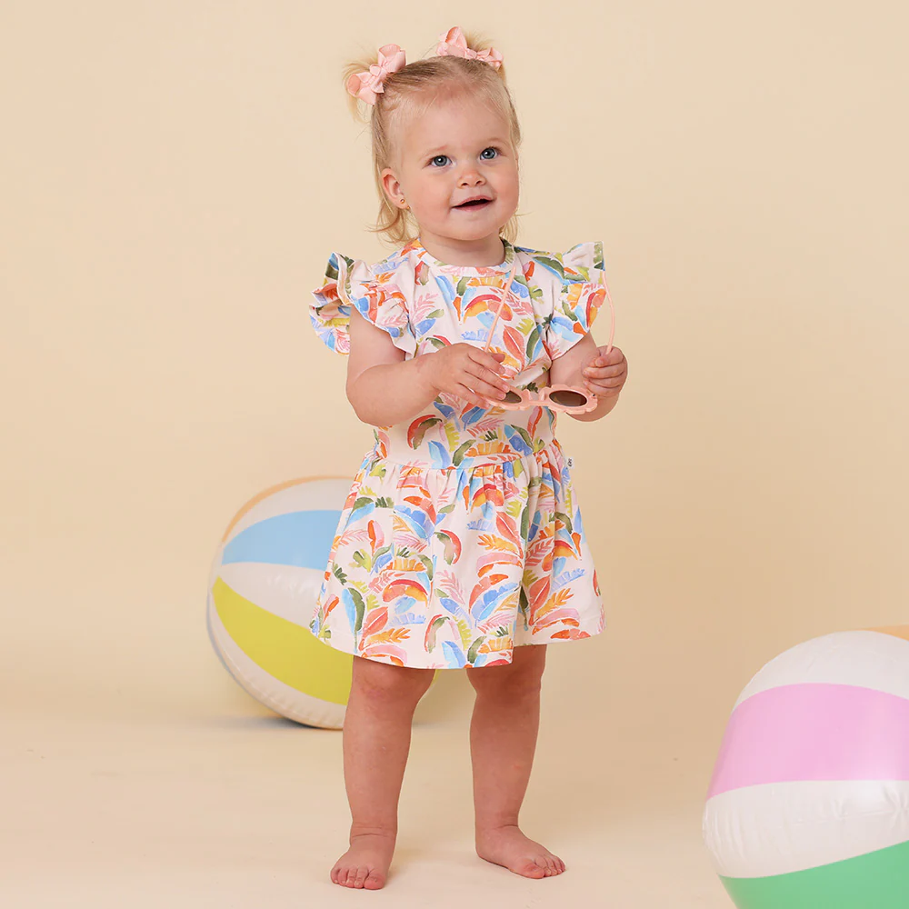Summer Palm Short Sleeve Organic Dress - Image 13