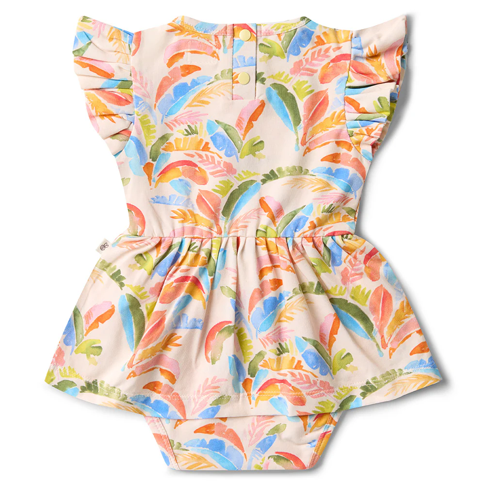 Summer Palm Short Sleeve Organic Dress - Image 15