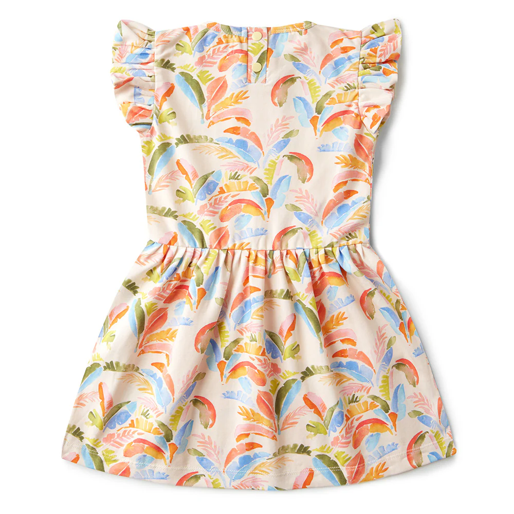 Summer Palm Short Sleeve Organic Dress - Image 16