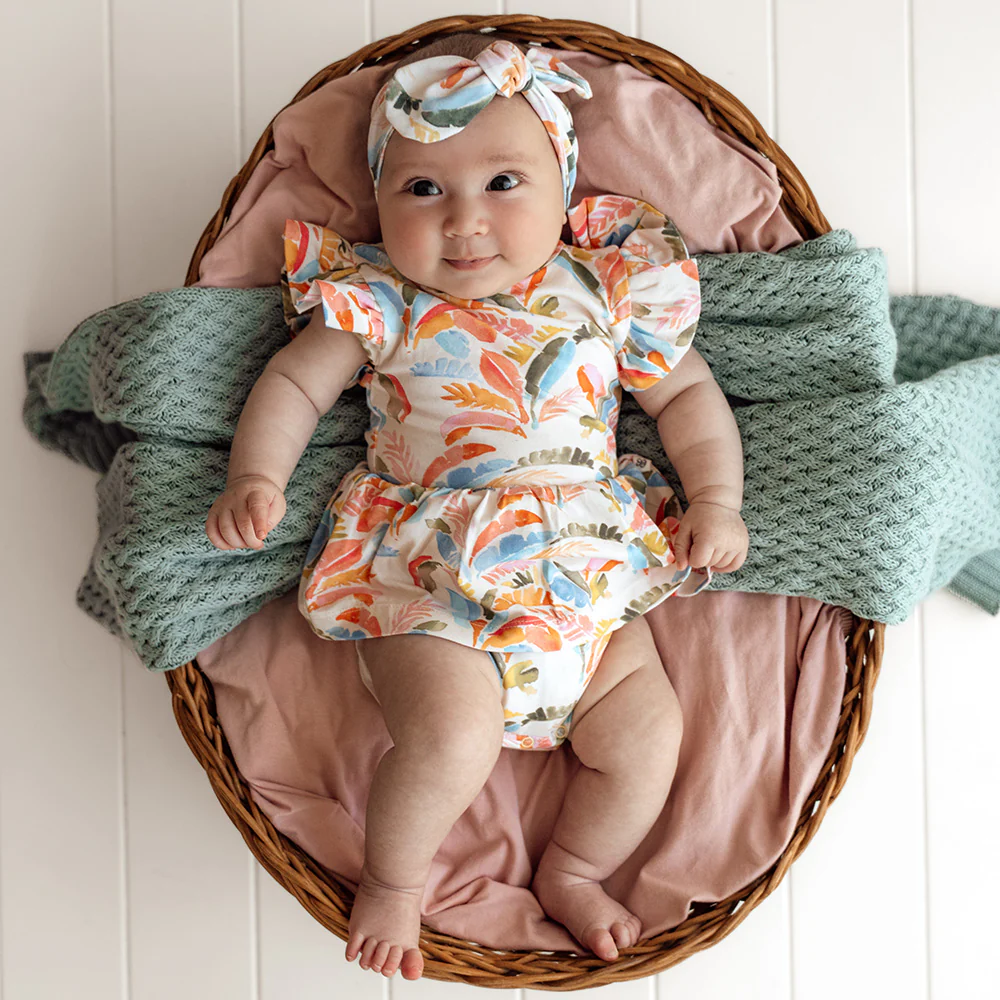Summer Palm Short Sleeve Organic Dress - Image 3