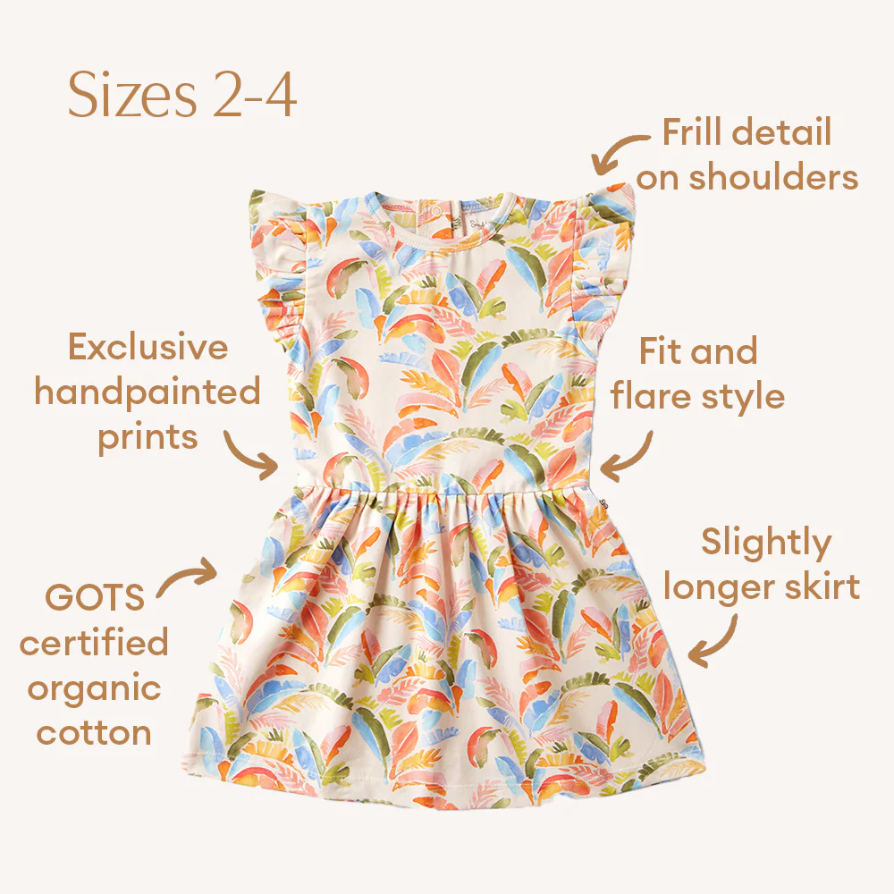 Summer Palm Short Sleeve Organic Dress - Image 5