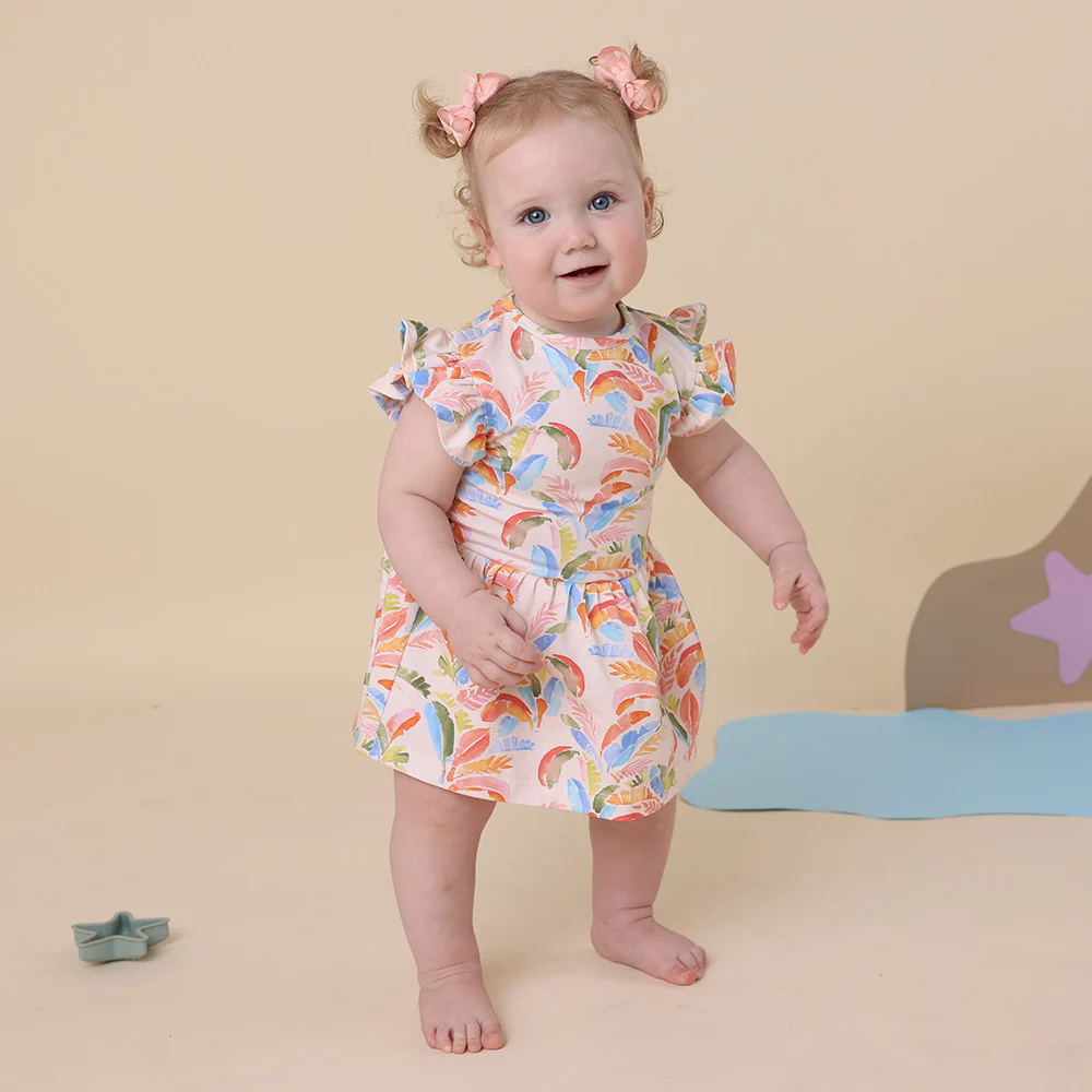 Summer Palm Short Sleeve Organic Dress - Image 7