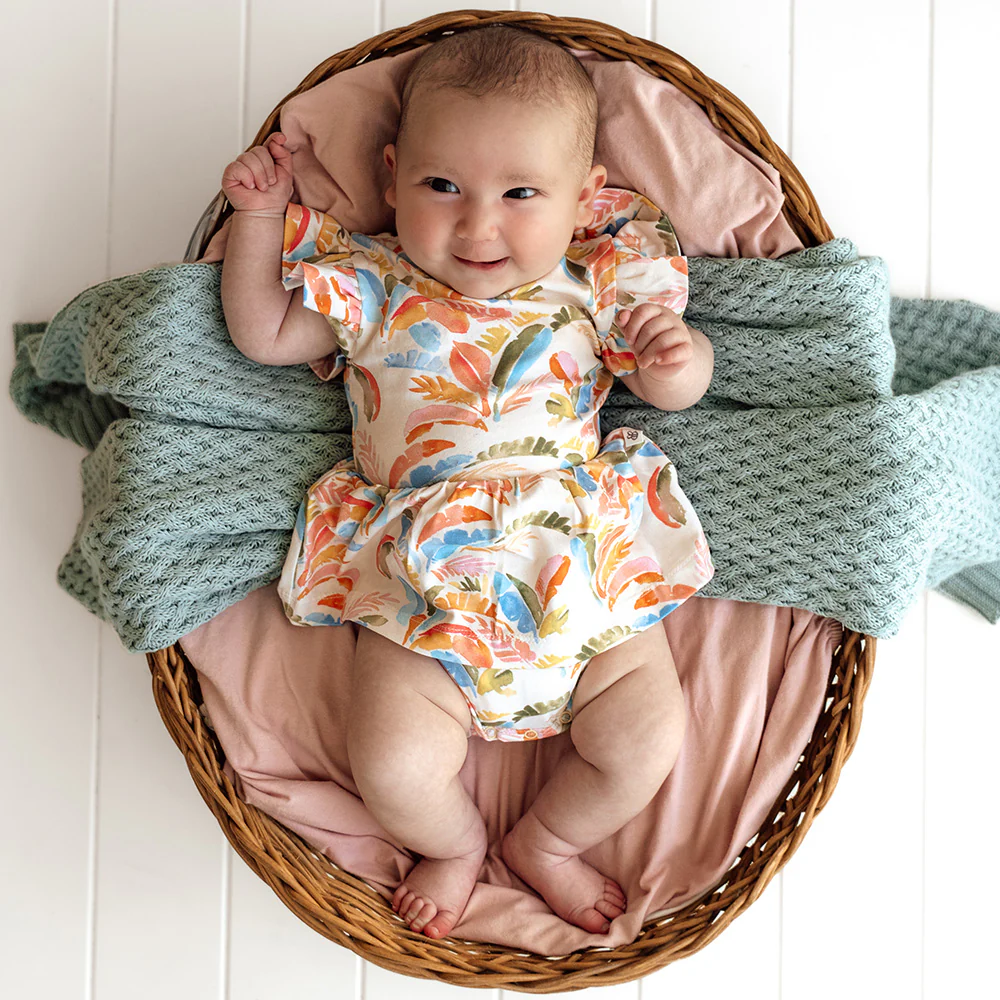 Summer Palm Short Sleeve Organic Dress - Image 9