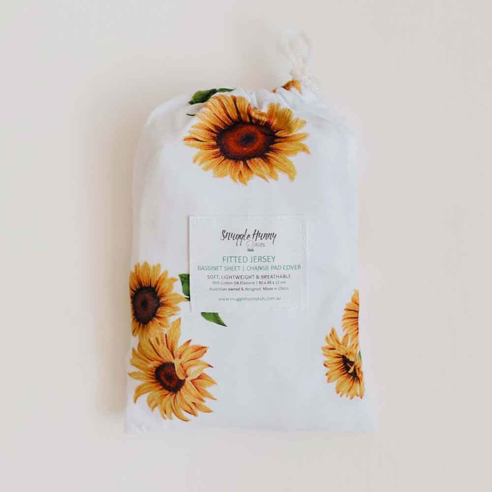 Sunflower Organic Bassinet Sheet / Change Pad Cover - Image 12