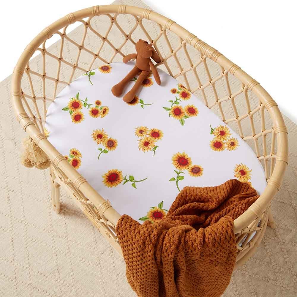 Sunflower Organic Bassinet Sheet / Change Pad Cover - Image 3