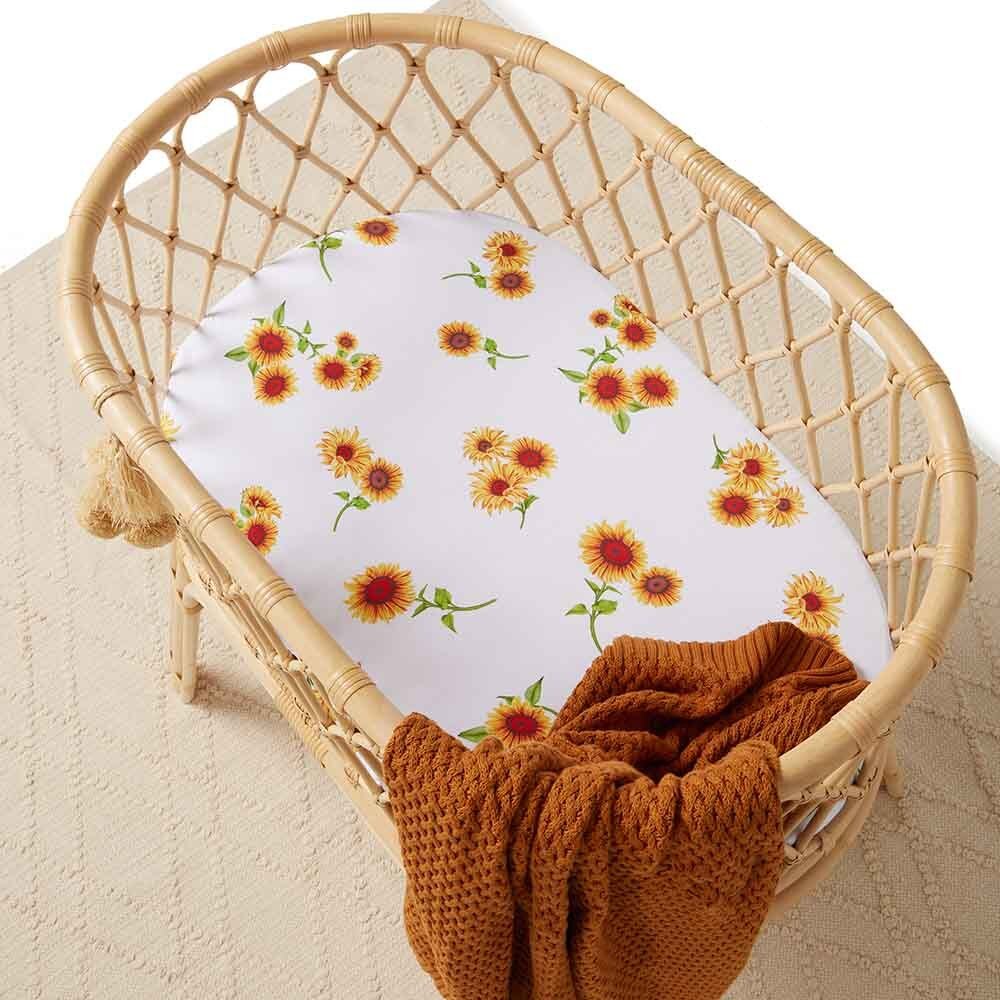 Sunflower Organic Bassinet Sheet / Change Pad Cover - Image 4