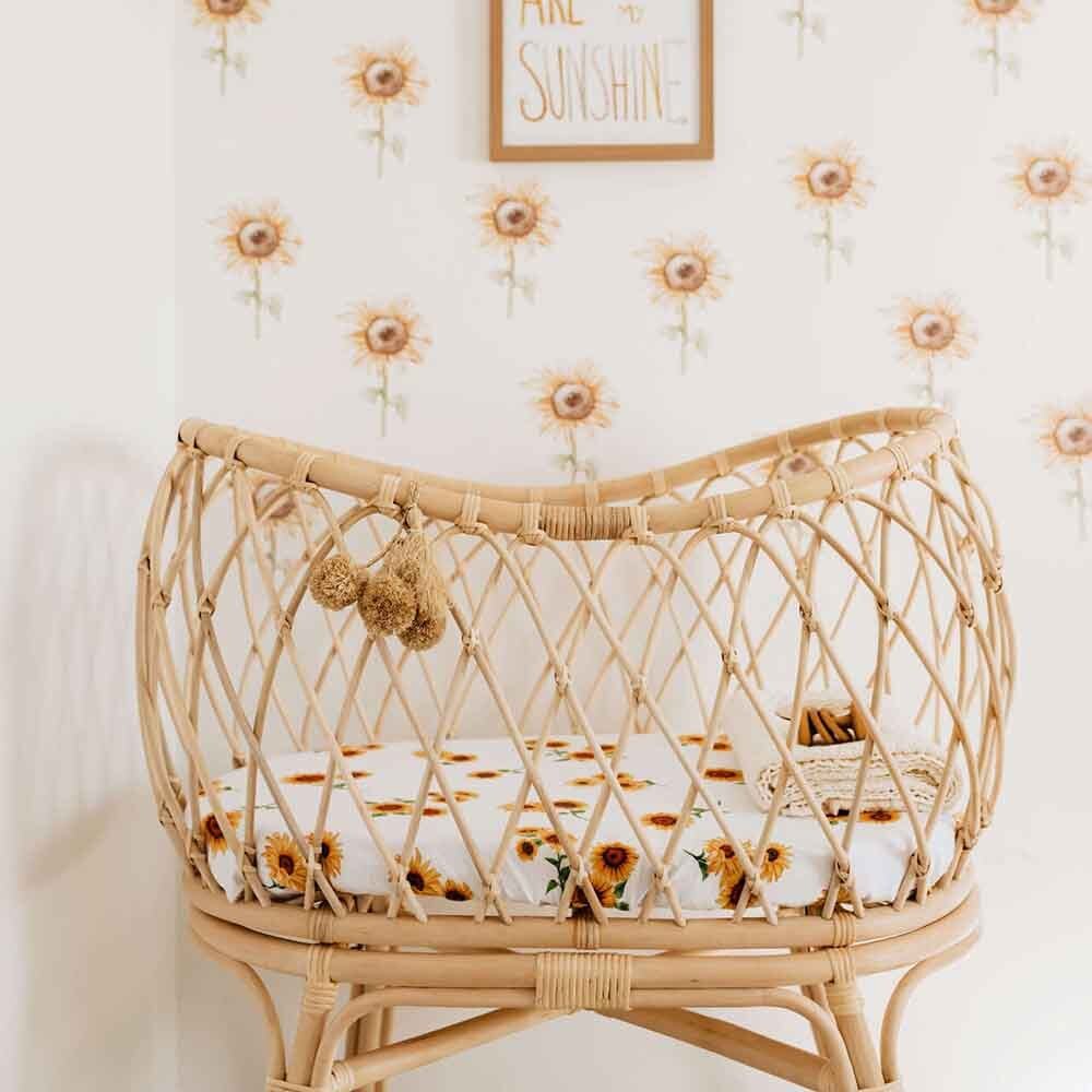 Sunflower Organic Bassinet Sheet / Change Pad Cover - Image 7